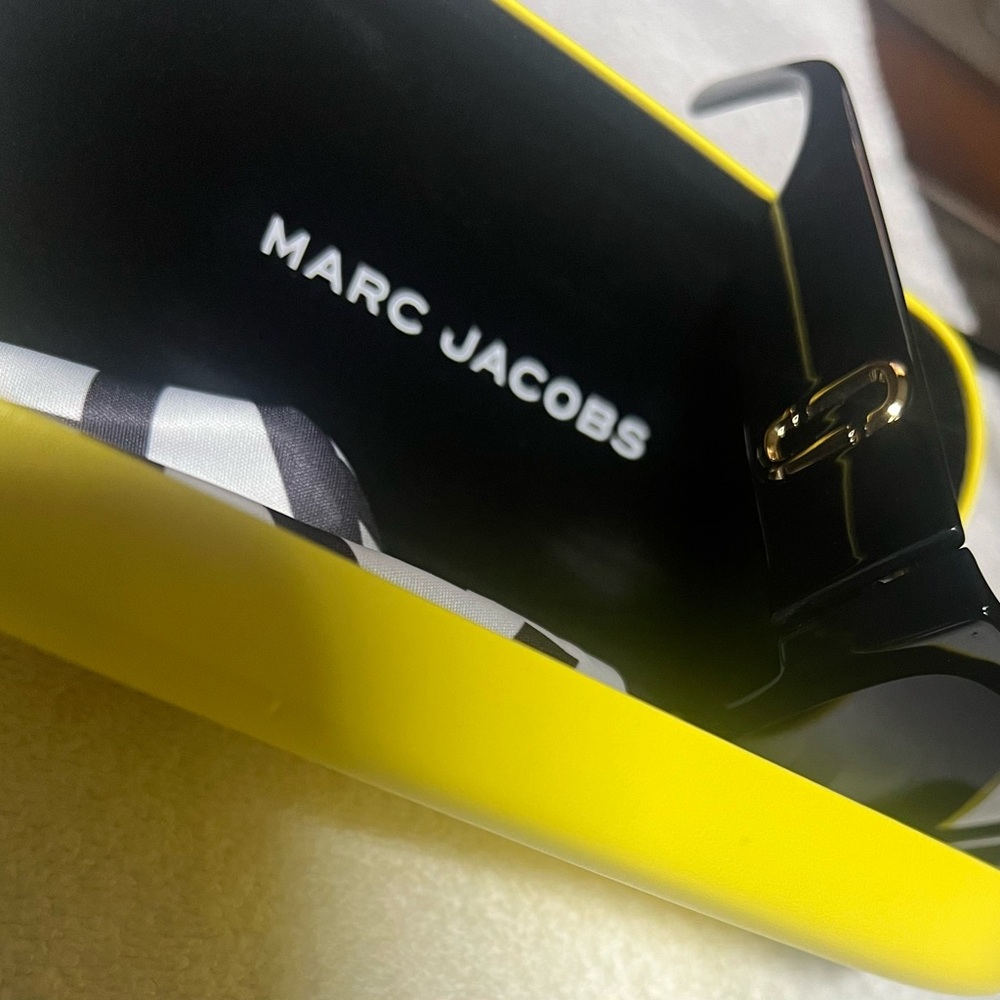 Marc Jacobs Black and Yellow Designer Sunglasses